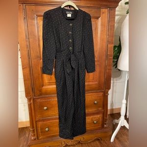 The cutest vintage 90s petite Jazz made in California long sleeve jumpsuit sz4